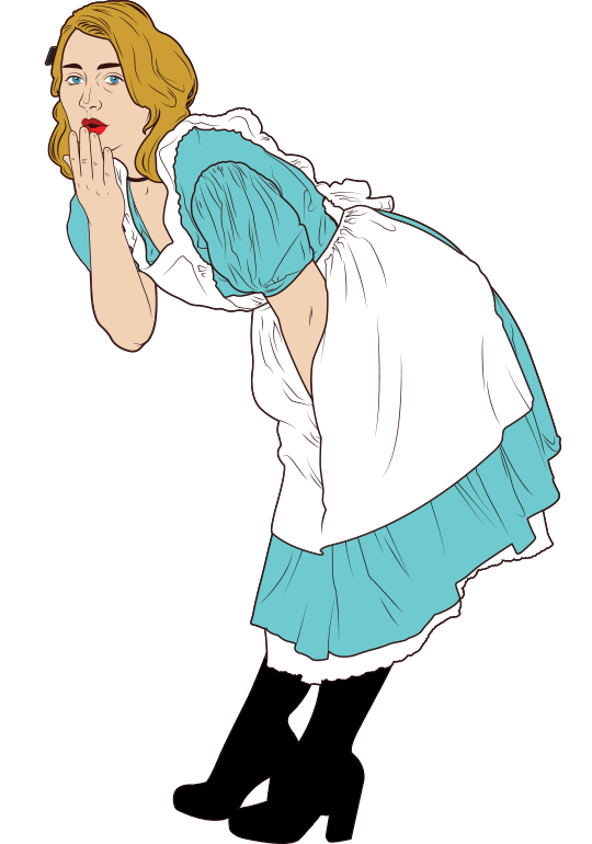 illustration vectorielle d'alice au pays des merveilles