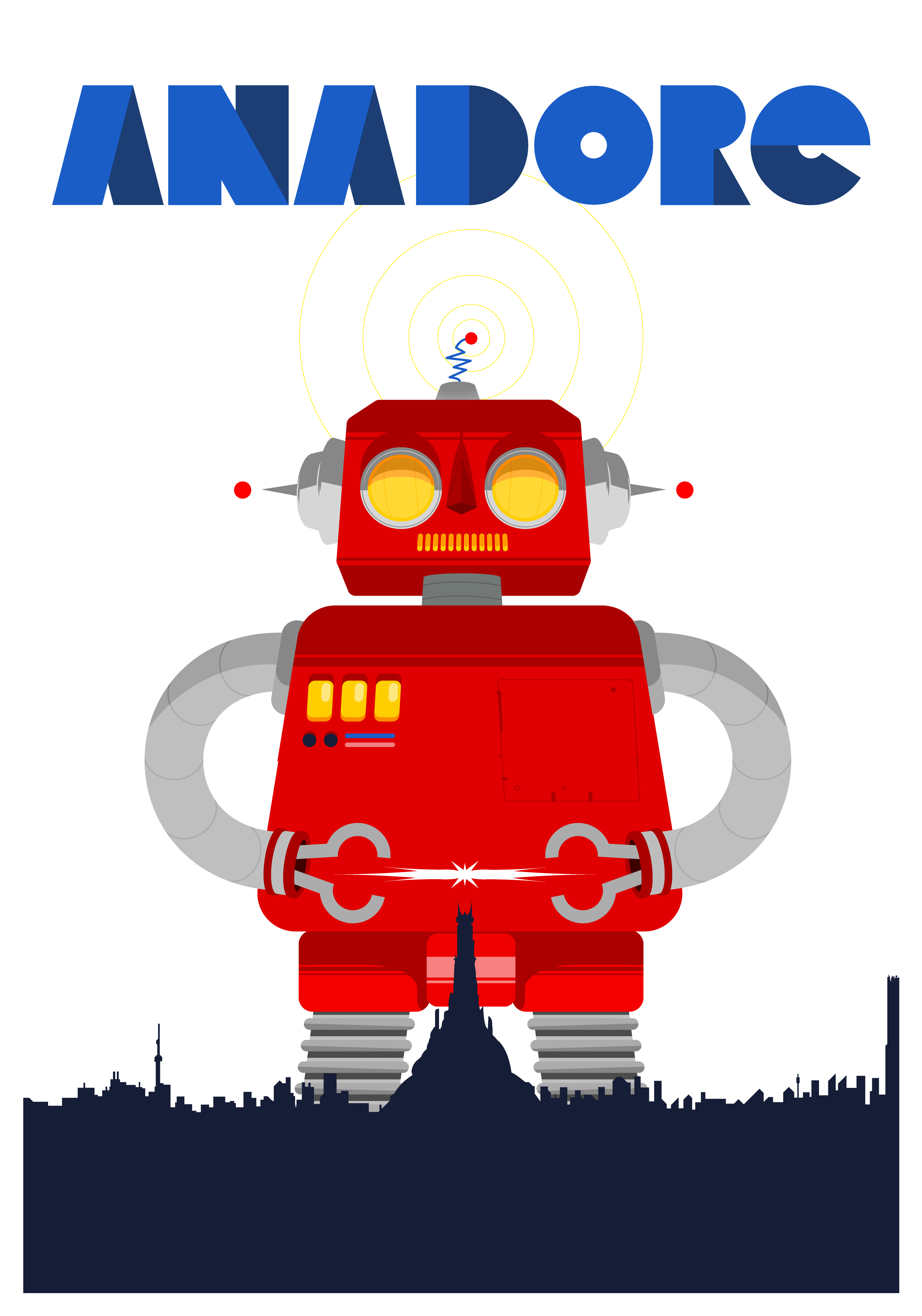 illustration de robot rouge