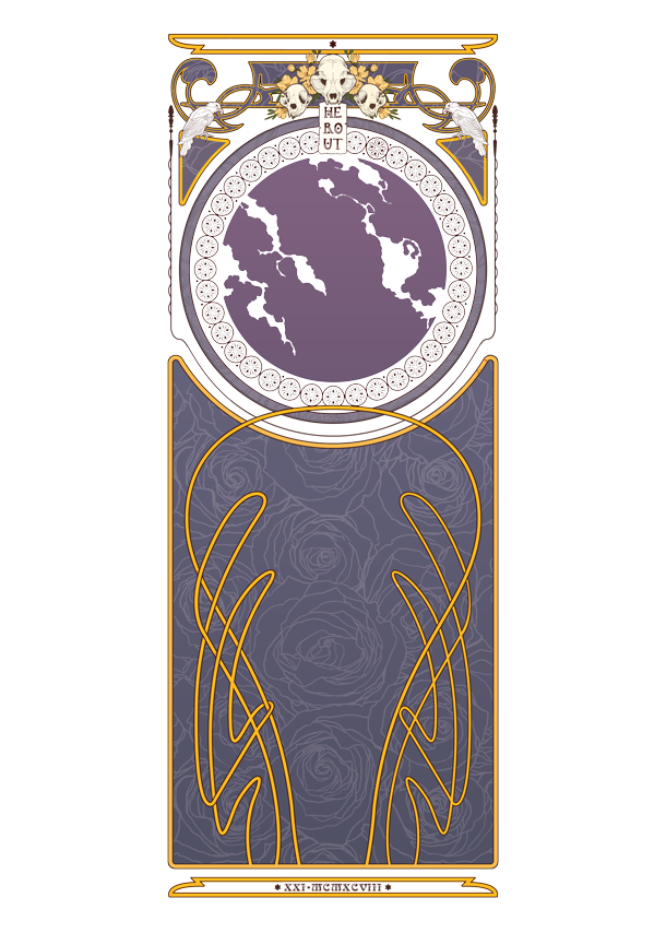 illustration ariere plan style art nouveau