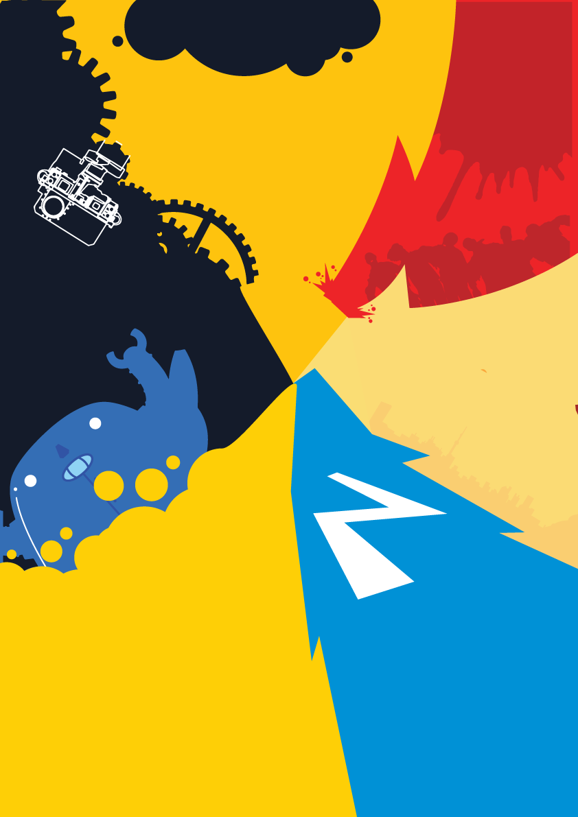 arriere plan de poster coloré pour le bal imaginaire