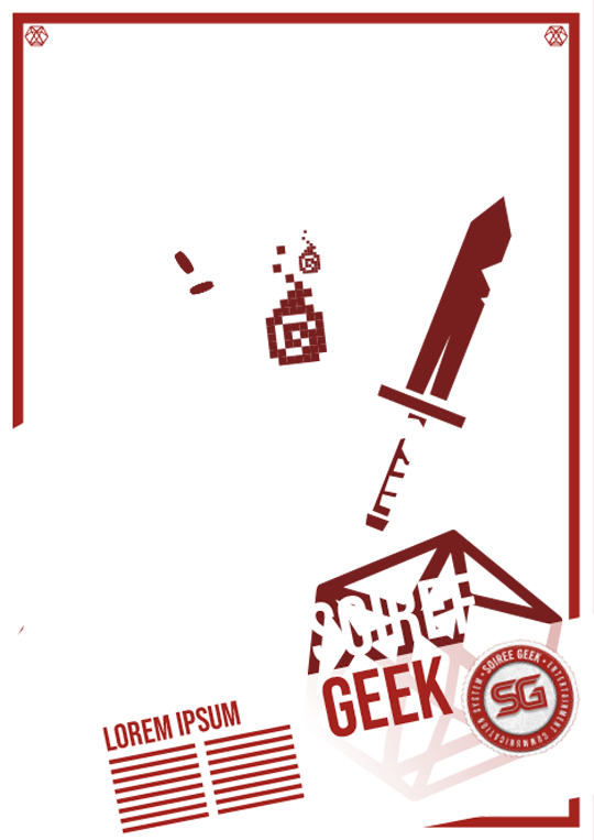 avant-plan concept d'affiche role play game pour soirée geek