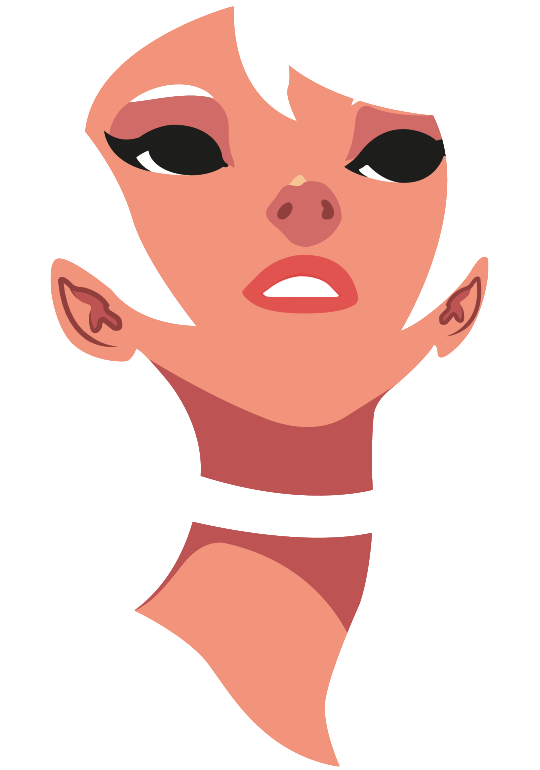 illustration vectorielle de visage